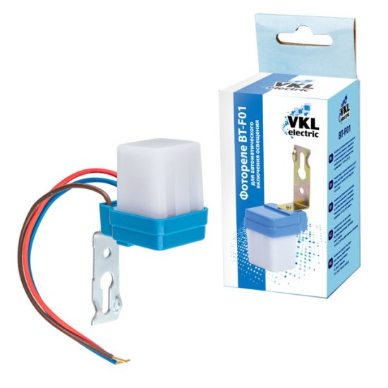 Фотореле VKL electric 6А максимальная нагрузка 1300ВА IP44