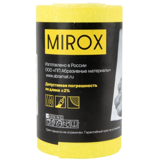 Рулон шлифовальный на бумажной основе MIROX SE 115ммх5м  Р80, арт.MXSE11500580
