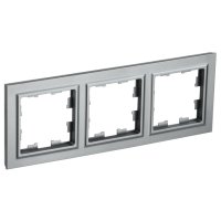 Рамка 3 поста IEK BRITE сталь