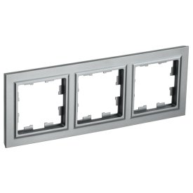 Рамка 3 поста IEK BRITE сталь