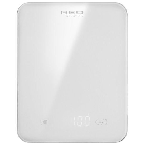 Весы кухонные RED SOLUTION S732 до 10кг стекло белый