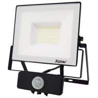 Прожектор светодиодный RITTER Профи с датчиком движения 230В 50Вт 6500К 5000Лм IP65 черный