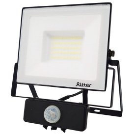 Прожектор светодиодный RITTER Профи с датчиком движения 230В 50Вт 6500К 5000Лм IP65 черный