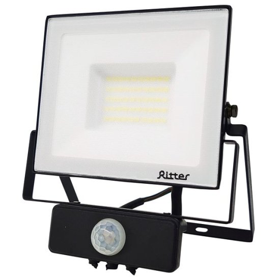 Прожектор светодиодный RITTER Профи с датчиком движения 230В 50Вт 6500К 5000Лм IP65 черный