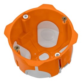 Коробка установочная TDM D68х50 мм 2-х компон саморезы пл.лапки IP30 оранжевый