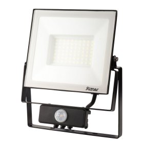 Прожектор светодиодный RITTER Профи с датчиком движения 230В 70Вт 6500К 7000Лм IP65 черный