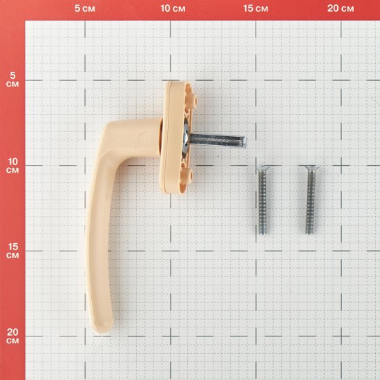 Ручка оконная бежевая металл
