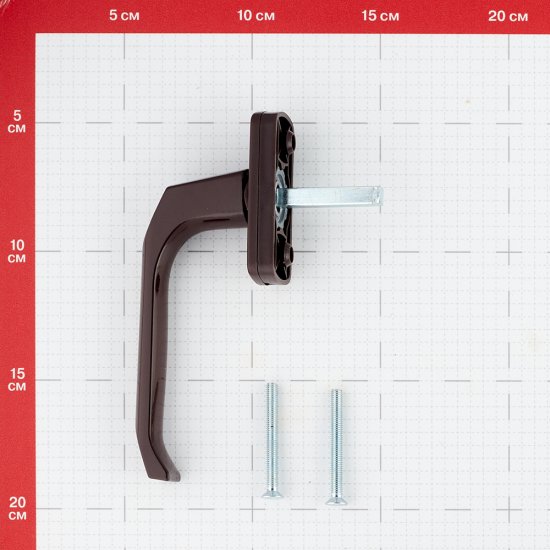 Ручка оконная коричневая металл HR