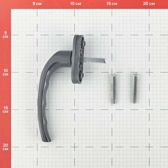 Ручка оконная серая металл