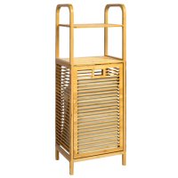 Стеллаж VITARTA Bamboo с корзиной 96х40х30см бежевый