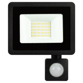 Прожектор светодиодный ЭРА 30Вт 2400Лм 6500К с датчиком движения черный