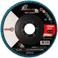 Круг лепестковый торцевой KRUGO Т1 125х22мм P40 цирконий