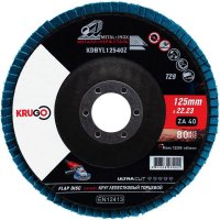 Круг лепестковый торцевой KRUGO Т2 125х22мм P40 цирконий