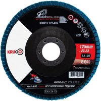 Круг лепестковый торцевой KRUGO Т2 125х22мм P40 цирконий