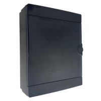 Щит распределительный навесной на 16 модулей двухярусный черный