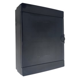 Щит распределительный навесной на 16 модулей двухярусный черный