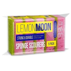 Набор губок LEMON MOON Strong and durable 5шт 10х7,1х2,9см поролон, абразив