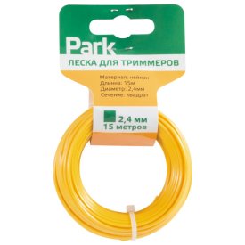 Леска для триммеров PARK 2,4мм 15м квадрат