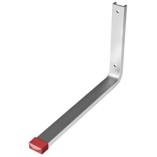 Крюк настенный L-образный 145х220мм до 10кг алюминий