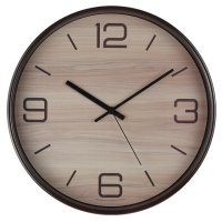 Часы настенные 777747228 TROYKATIME D305мм пластик коричневый