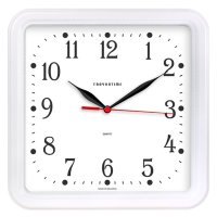 Часы настенные 81810835 TROYKATIME 260х260х40мм пластик белый