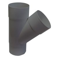 Тройник IMPLAST G130/80 80мм ПВХ графит