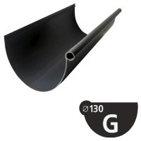 Желоб IMPLAST водосточный G130/80 130мм графит 0,8м
