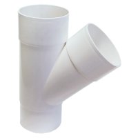 Тройник IMPLAST G130/80 80мм ПВХ белый