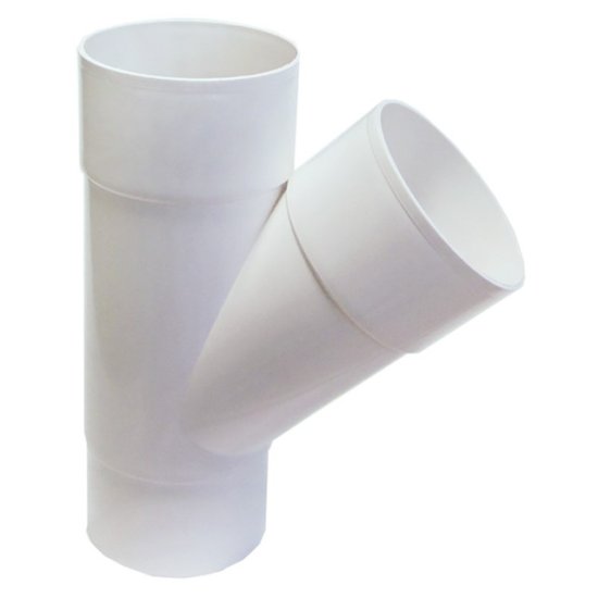 Тройник IMPLAST G130/80 80мм ПВХ белый