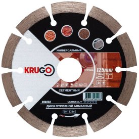 Диск алмазный KRUGO по бетону и граниту 125x2,0x22x10мм сегментированный