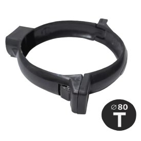 Хомут IMPLAST G130/80 80мм ПВХ графит