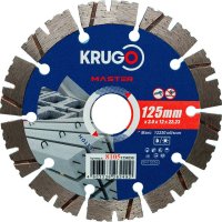 Диск алмазный KRUGO MASTER по бетону 125х2,0х22х12 мм турбосегментированный