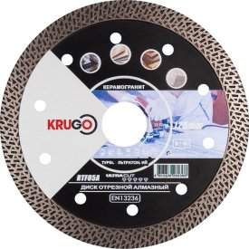 Диск алмазный KRUGO ТF по керамике 125x1,4x22x10мм турбированный