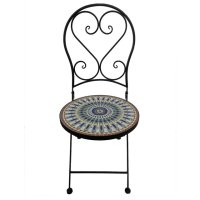 Стул садовый складной Вивьен 380х380х920мм  керамика, железо