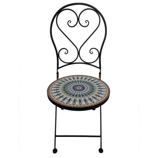 Стул садовый складной Вивьен 380х380х920мм  керамика, железо