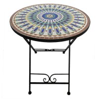 Стол садовый складной Вивьен 600х600х720мм керамика, железо