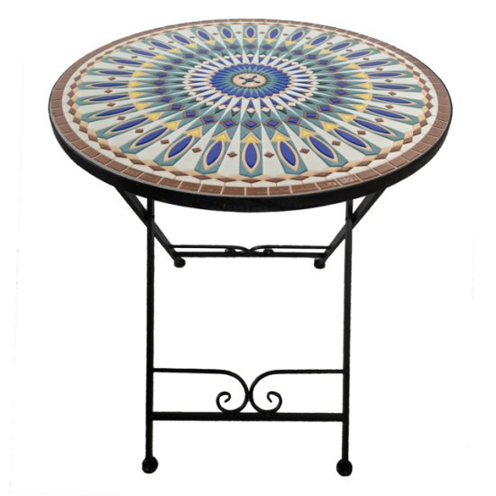 Стол садовый складной Вивьен 600х600х720мм керамика, железо