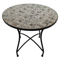 Стол садовый Джереми круглый 700х700х700мм керамика, железо