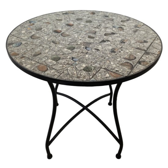 Стол садовый Джереми круглый 700х700х700мм керамика, железо