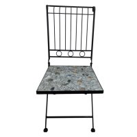 Стул садовый складной Джереми 390х370х900мм  керамика, железо