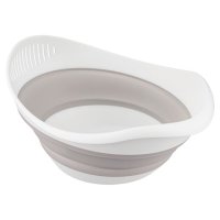 Миска PHIBO Zoom 31см 3,9л 2в1 с дуршлагом складная пластик, силикон бежевый