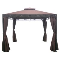 Шатер с боковыми полотнами 3х3х2,75м коричневый