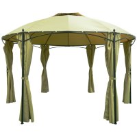 Шатер с боковыми полотнами 4х4х2,8м бежевый