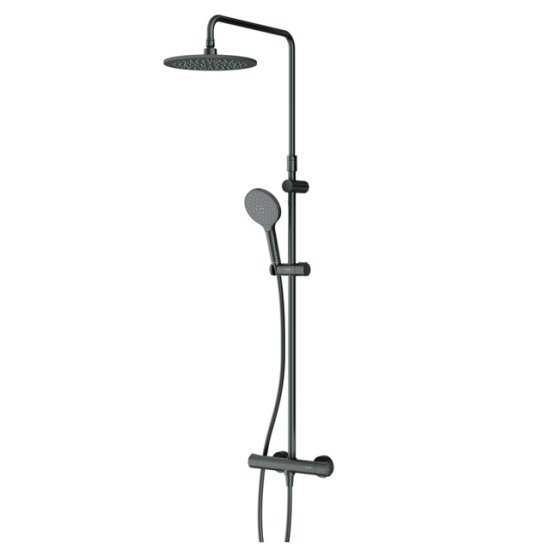 Система душевая AM.PM Like F0780422 смеситель для душа с термостатом, чёрная