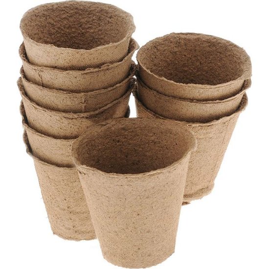 Набор торфяных горшков для рассады 9шт 9х9см