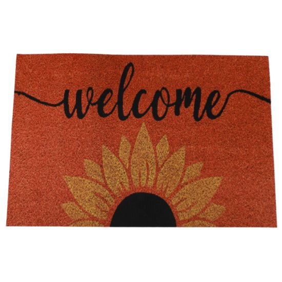 Коврик Welcome 39х59см полиэстр, ПВХ, коричневый