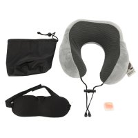 Набор для путешествий: подушка на шею, беруши, маска для сна