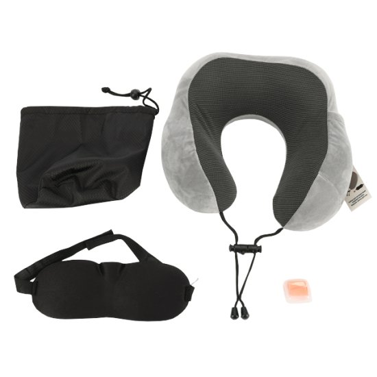Набор для путешествий: подушка на шею, беруши, маска для сна
