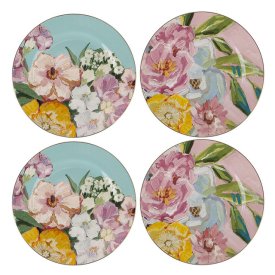 Набор тарелок NOUVELLE HOME Flowers 4шт 19см десертная фарфор
