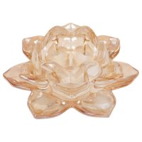 Подсвечник Лотос 12,5х12,5х6,8см стекло